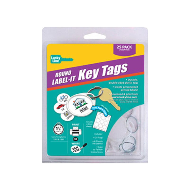 Lucky Line Plastic Tag, 100 Pack, White (25175) - Image 4